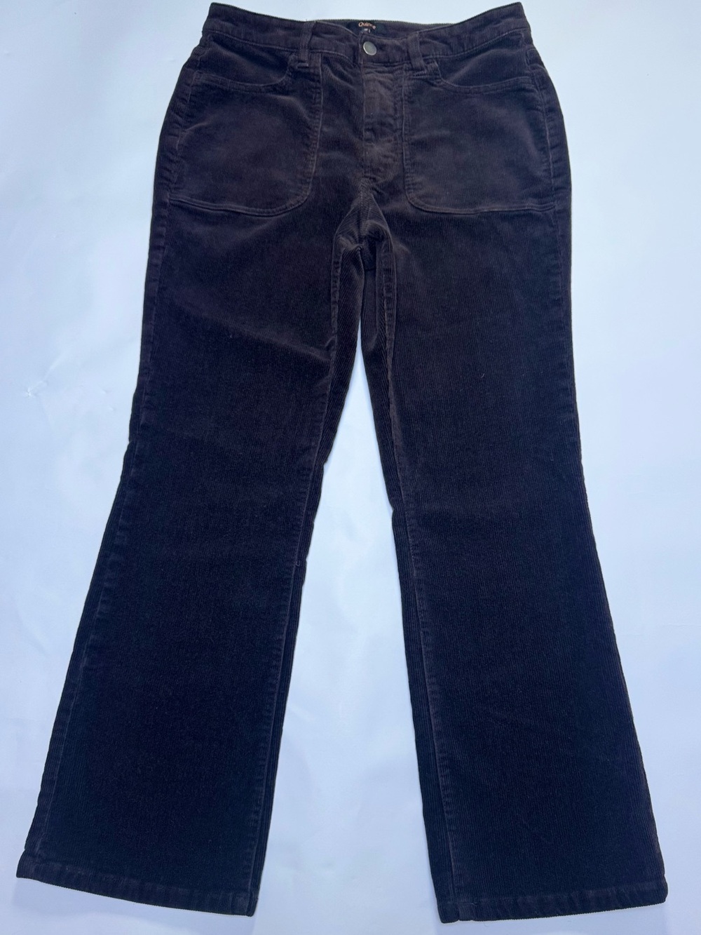 Quince Organic Stretch Corduroy Flare Pants Espresso Brown Size 10